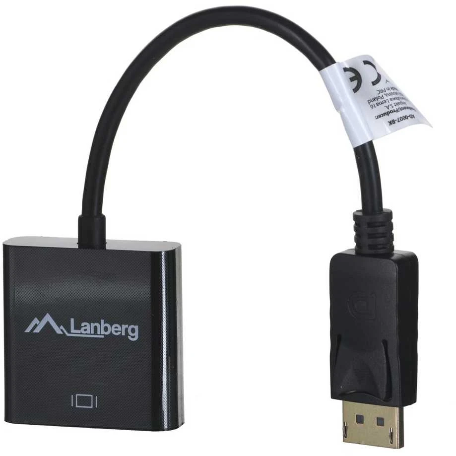 LANBERG AD-0007-BK adapteris Displayport M ->DVI-D F 24+1