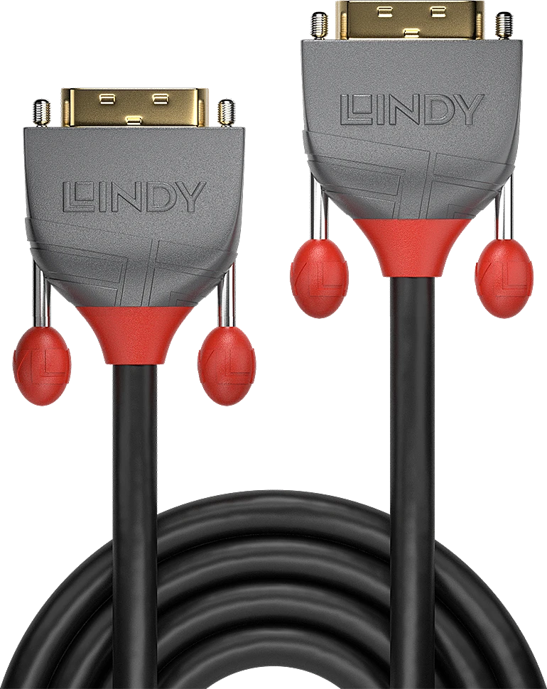 LINDY DVI-D kabelis su dvigubais jungčių antgaliais