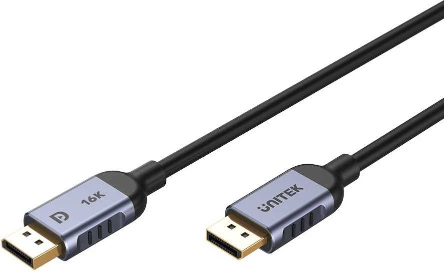 UNITEK C1628GY01-2M DisplayPort cable Juodas, Pilkas