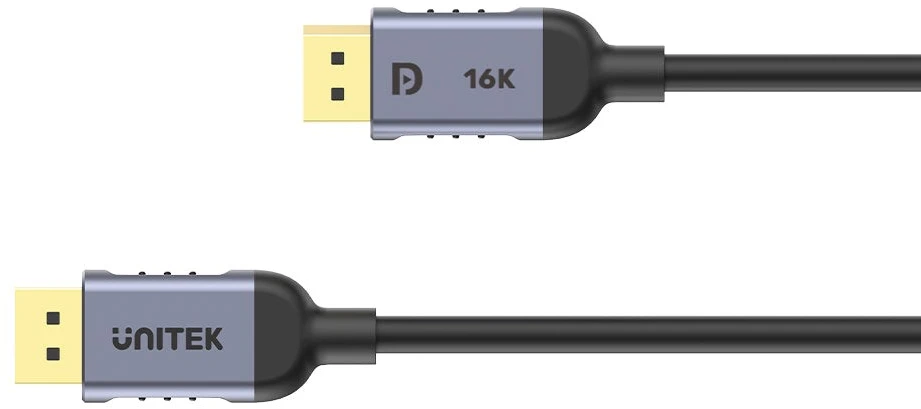 UNITEK C1628GY01-3M DisplayPort cable Juodas, Pilkas