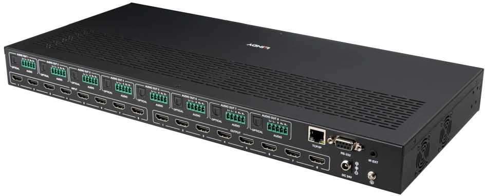 Vaizdo Matricos Jungiklis - Lindy 8x8 HDMI 8K60 Matrica, 48Gbps, IR Valdymas