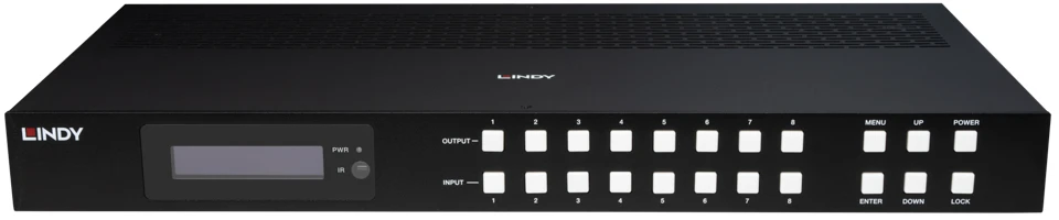 Vaizdo Matricos Jungiklis - Lindy 8x8 HDMI 8K60 Matrica, 48Gbps, IR Valdymas