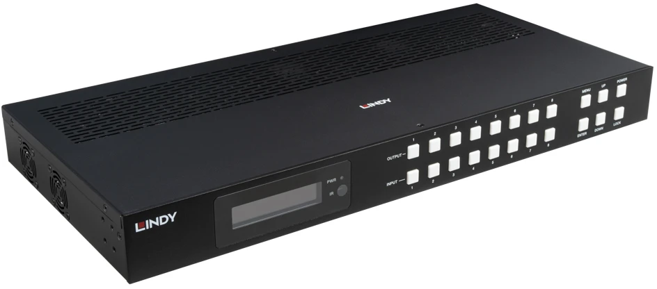 Vaizdo Matricos Jungiklis - Lindy 8x8 HDMI 8K60 Matrica, 48Gbps, IR Valdymas