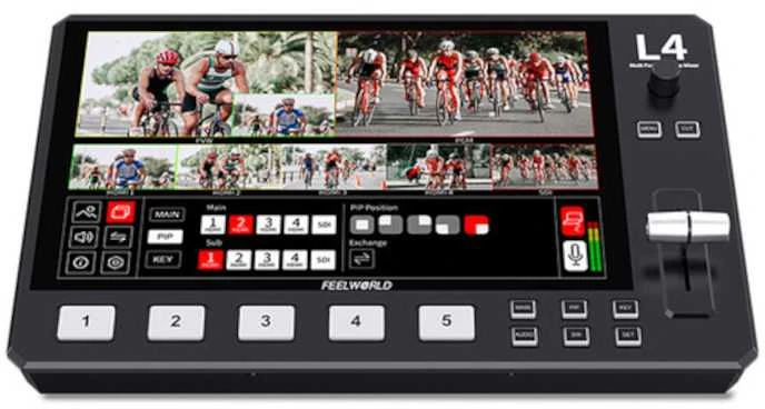 Vaizdo perjungiklis - Feelworld L4 10.1'' 5-įėjimo HDMI/SDI 1080p Jutiklinis ekranas