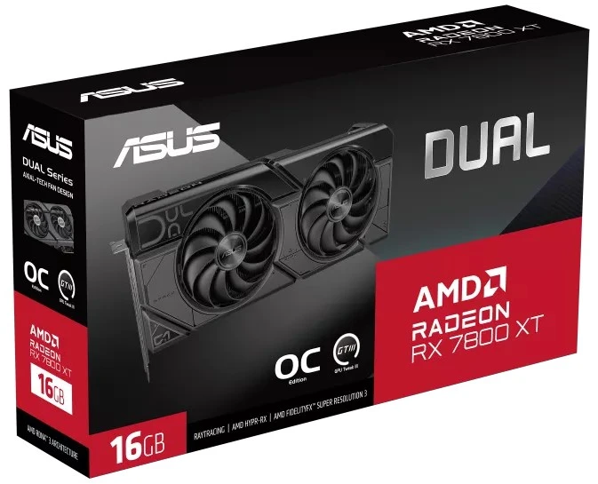 Asus vaizdo plokštė su dviguba RX 7800 XT 16G