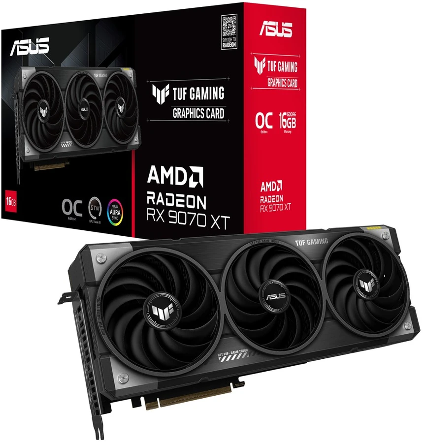 Vaizdo plokštė ASUS TUF Gaming Radeon™ RX 9070 XT 16GB GDDR6 OC Edition