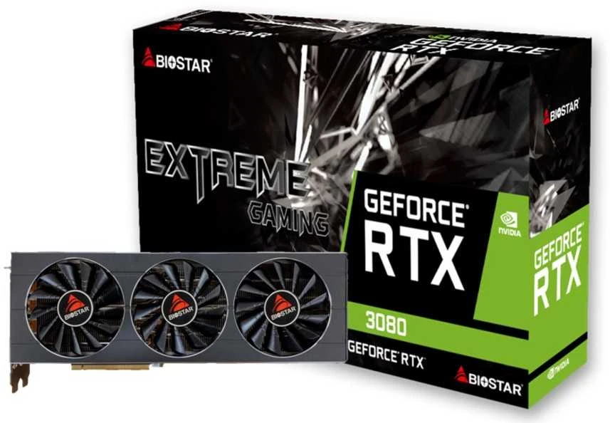 „BIOSTAR GeForce RTX 3080 10GB“ vaizdo plokštė (VN3816RMT3)