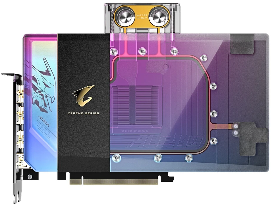 GIGABYTE AORUS GeForce RTX 5090 XTREME WATERFORCE WB 32G Grafikos plokštė - 32GB GDDR7