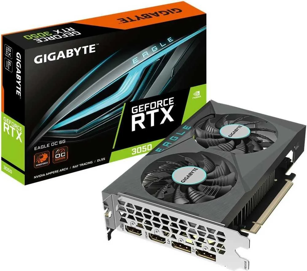 Vaizdo plokštė GIGABYTE GeForce RTX 3050 WINDFORCE OC V2 6G NVIDIA 6 GB GDDR6