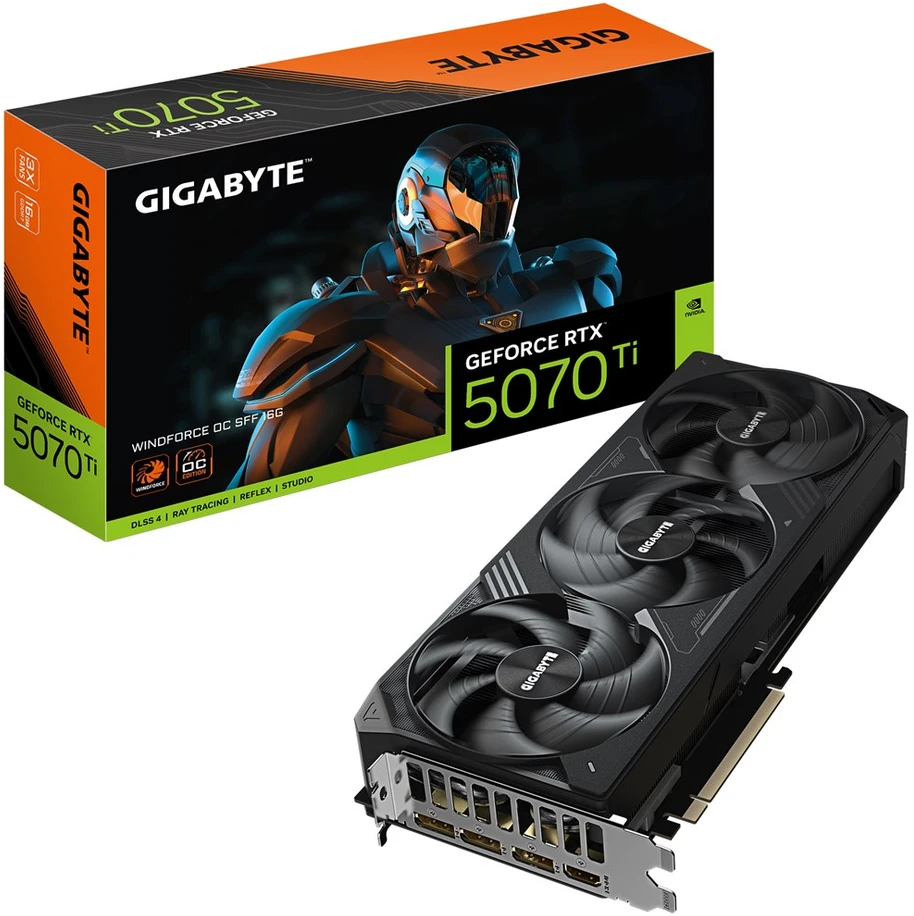 Vaizdo plokštė Grafikos plokštė - GIGABYTE GeForce RTX 5070 Ti 16GB GDDR7, 2497 MHz, SFF