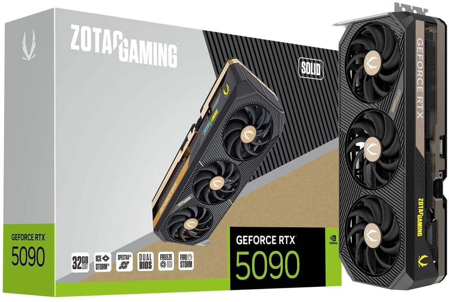 Zotac ŽAIDIMŲ vaizdo plokštė GeForce RTX 5090 SOLID NVIDIA 32 GB GDDR7