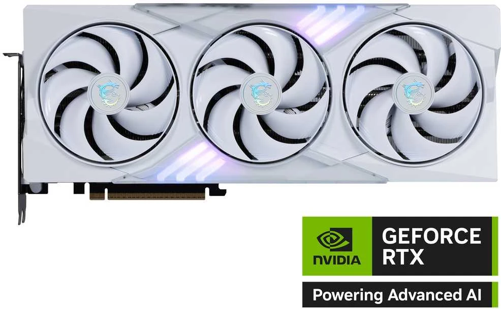 MSI GAMING GEFORCE RTX 5080 16G TRIO OC Baltas vaizdo plokštė NVIDIA 16 GB GDDR7