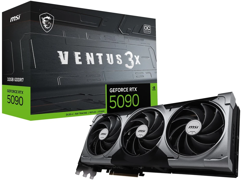 Vaizdo plokštė MSI VENTUS GEFORCE RTX 5090 32G 3X OC NVIDIA 32 GB GDDR7
