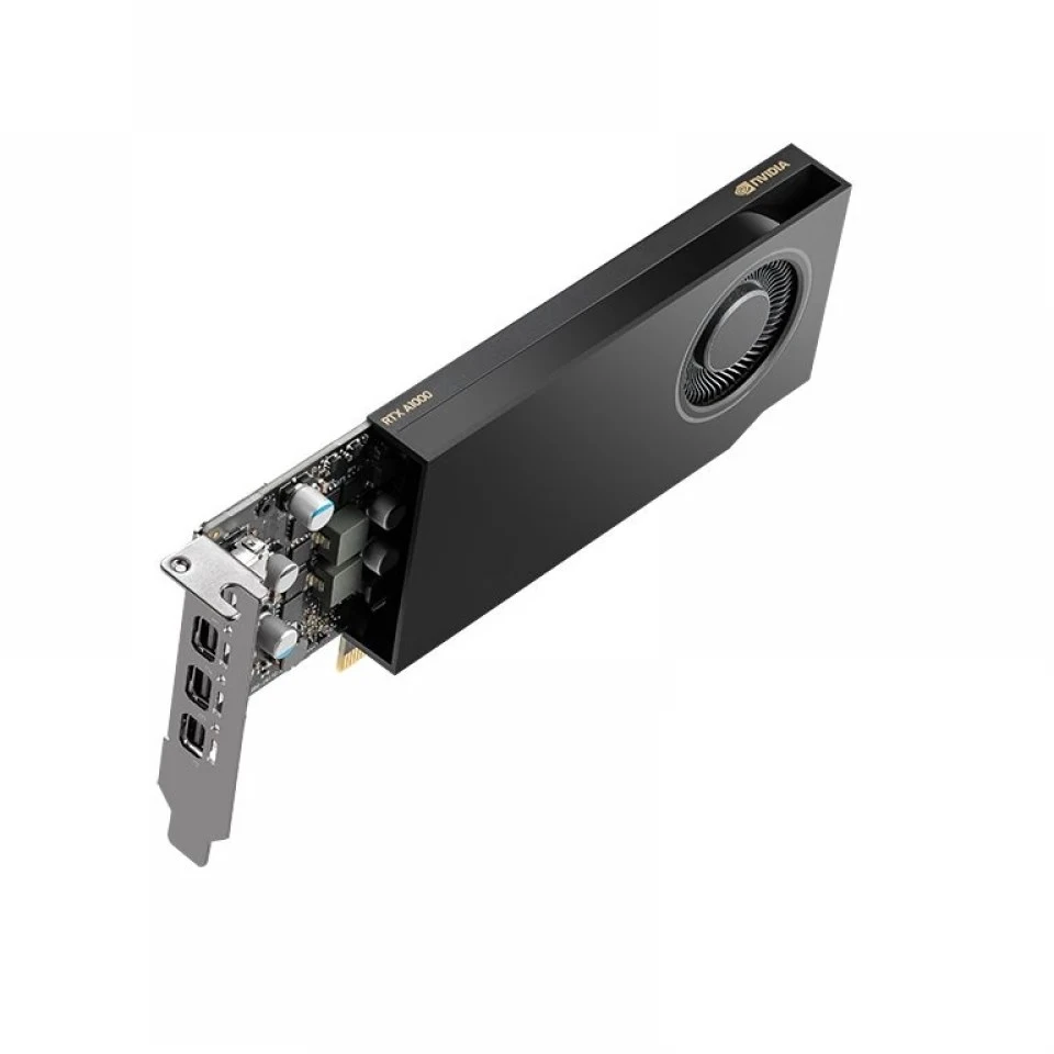 PNY NVIDIA A1000 8 GB LowProfile PCI-Express 4.0 x 16, LP8 GB GDDR6 128 bitų 4x Mini DP 1.4 diegimo vadovas, palaikymo vadovas 4x mDP į DP adapteris, 1x LP laikiklis"
