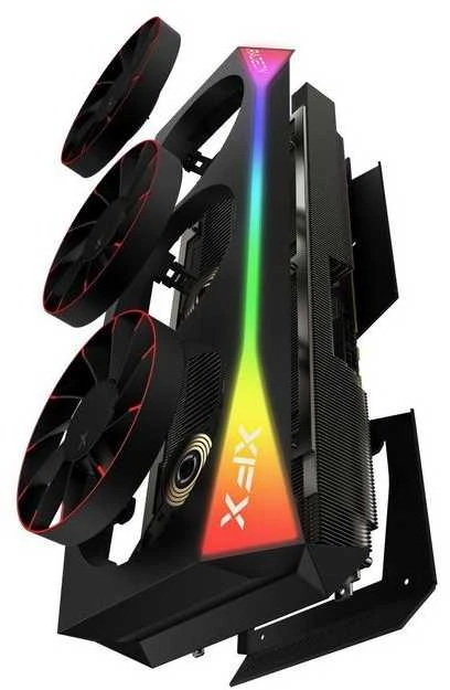 Vaizdo plokštė XFX Mercury AMD Radeon RX 9070XT OC Magnetic Air Edition su RGB apšvietimu | RX-97TMARGB9
