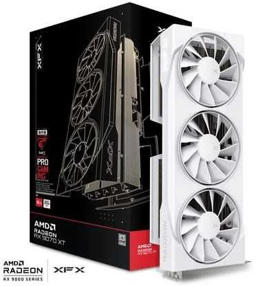Vaizdo plokštė. XFX Swift RX 9070 Baltas 3-FAN GAM E 16G