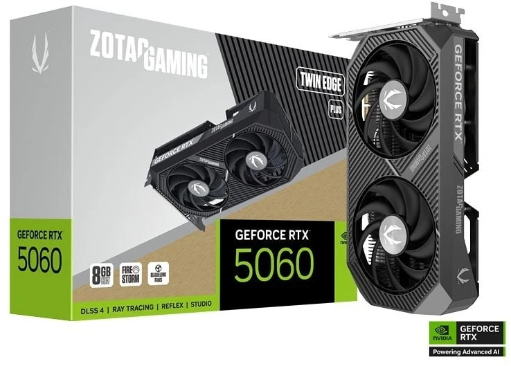 ZOTAC GAMING GeForce RTX 5060 Twin Edge PLUS vaizdo plokštė
