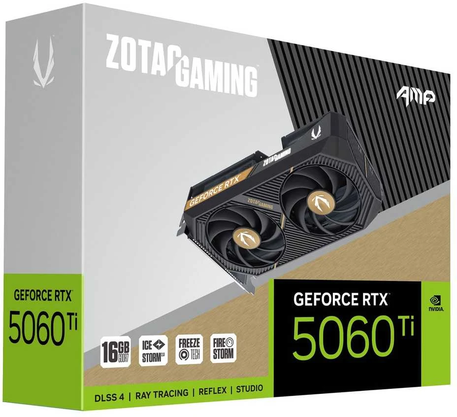 Vaizdo plokštė ZOTAC GeForce RTX 5060 Ti AMP 16GB DLSS 4
