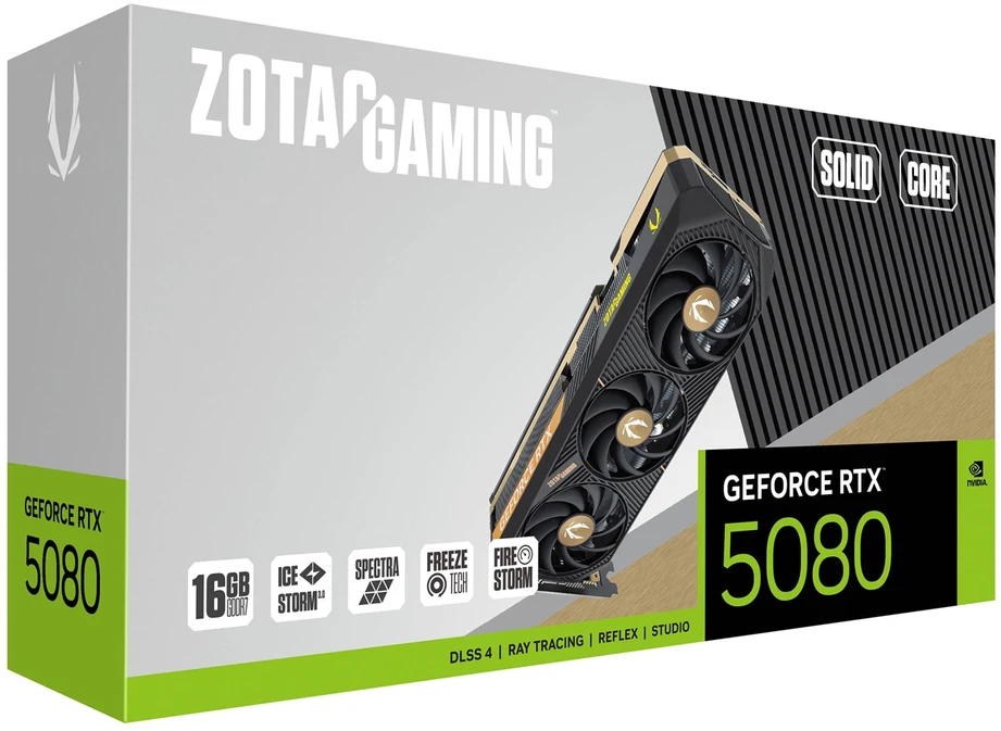 Vaizdo plokštė ZOTAC GAMING GeForce RTX 5080 SOLID CORE (ZT-B50800D2-10P)