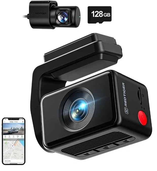 Vaizdo registratorius - REDTIGER F4 Pro 4K + 1080p 128 GB