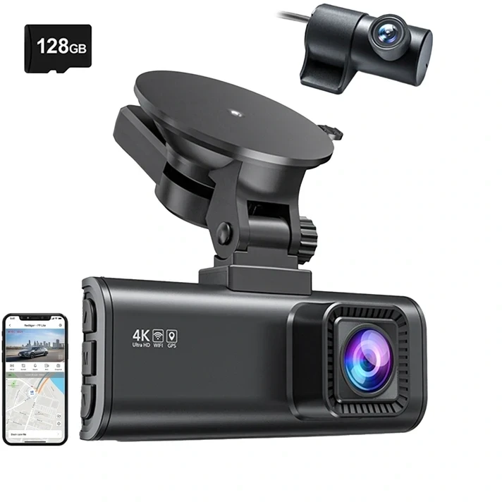 Vaizdo registratorius - REDTIGER F7NP 4K + 1080P 128 GB Wi‑Fi Vaizdo registratorius