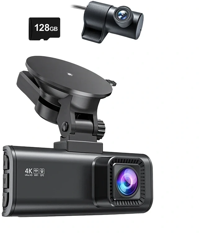 Vaizdo registratorius - REDTIGER F7NP 4K + 1080P 128 GB Wi‑Fi Vaizdo registratorius