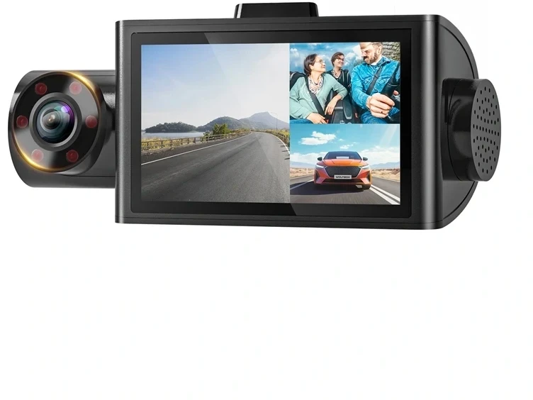 Vaizdo registratorius - WOLFBOX i07 2,5K Wi‑Fi 1080p 3 kanalų GPS 3 colių IPS