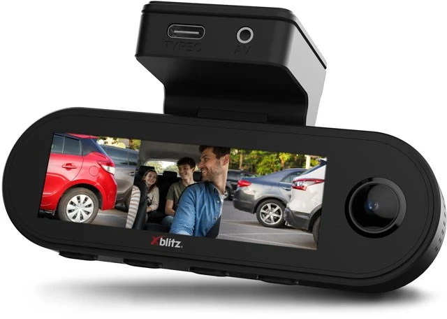 XBLITZ VECTOR 3CH 3-CHANNEL DVR WITH REARVIEW CAMERA, Wi-Fi, AND GPS