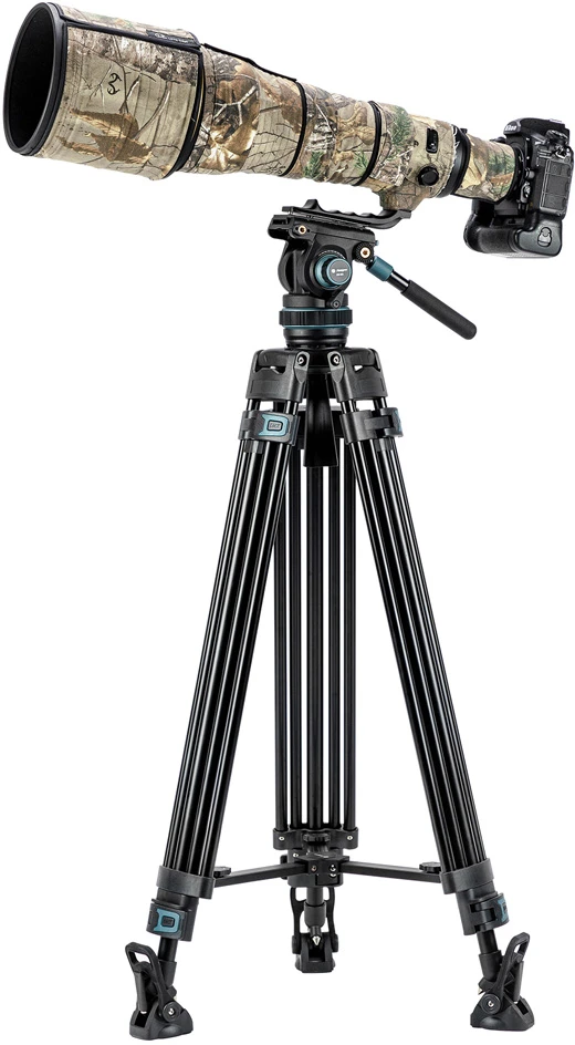 Vaizdo Stovas - Fotopro DV 5A Sunkus Skysčio Galvutė, Laiko 10 kg, Maksimalus Aukštis 193 cm, Juodas