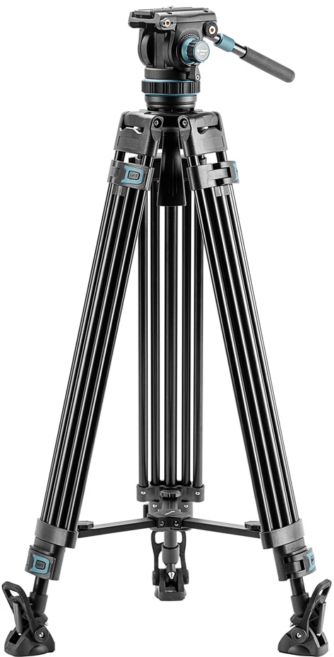 Vaizdo Stovas - Fotopro DV 5A Sunkus Skysčio Galvutė, Laiko 10 kg, Maksimalus Aukštis 193 cm, Juodas