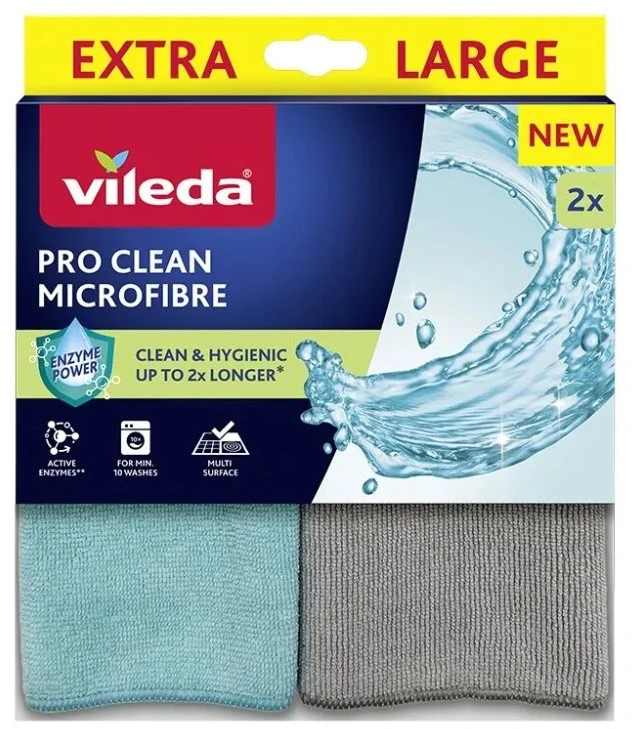 Universalios šluostės su fermentais Vileda Pro Clean 2 vnt.