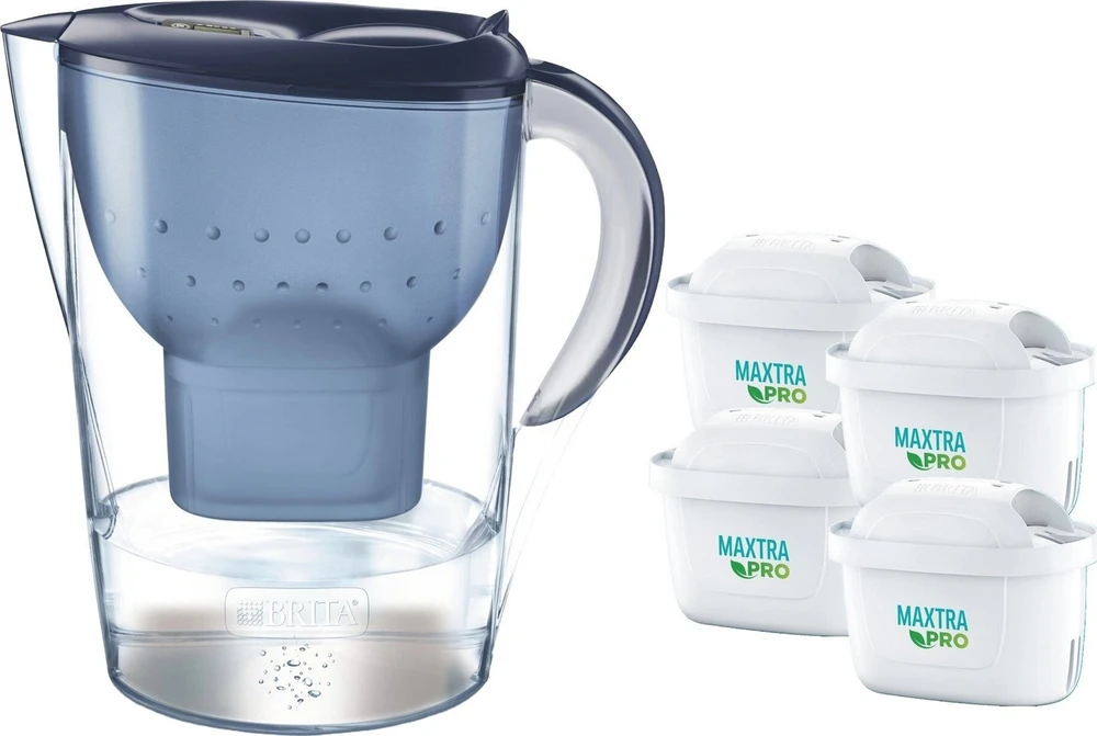 Brita Marella XL jug + 4 Maxtra cartridges mėlynas
