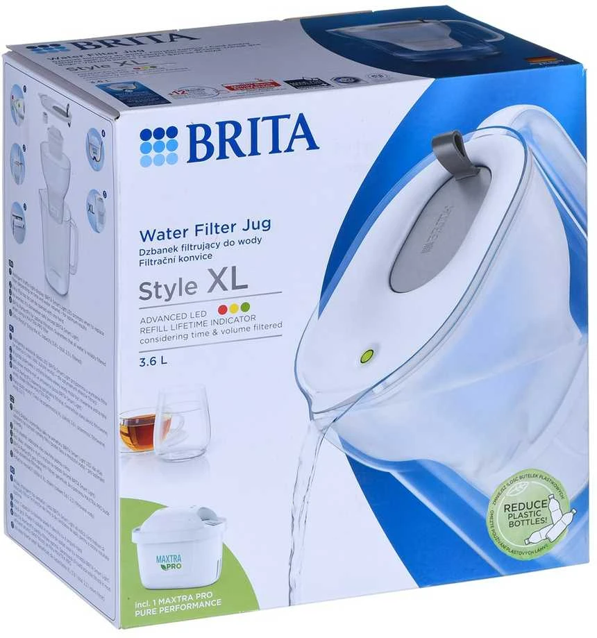 Brita Style XL + 1 filtras MAXTRA PRO Pure Performance pilka