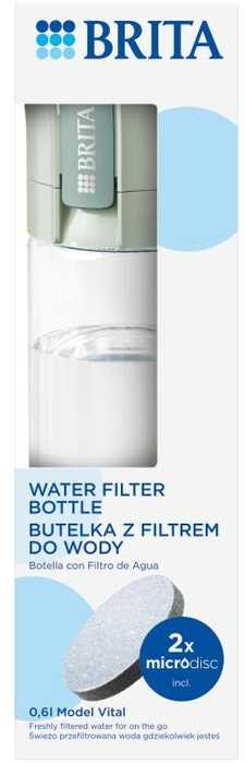 Gertuvė Brita Vital + 2 Brita MicroDisc vandens filtrai, žalios spalvos