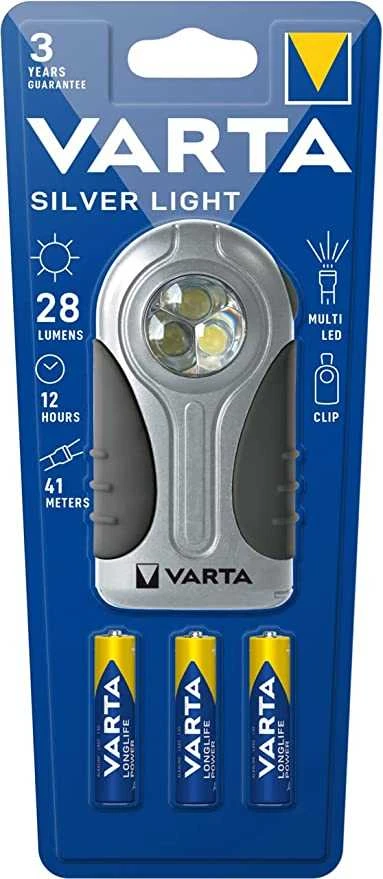 Varta LED Sidabrinis Light 3AAA Universalus žibintuvėlis