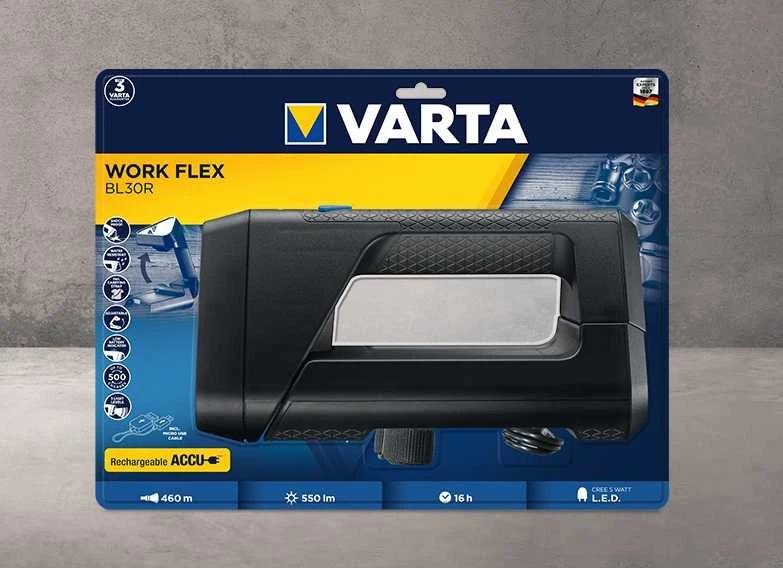 Varta Work Flex Rankinis žibintuvėlis Juoda LED