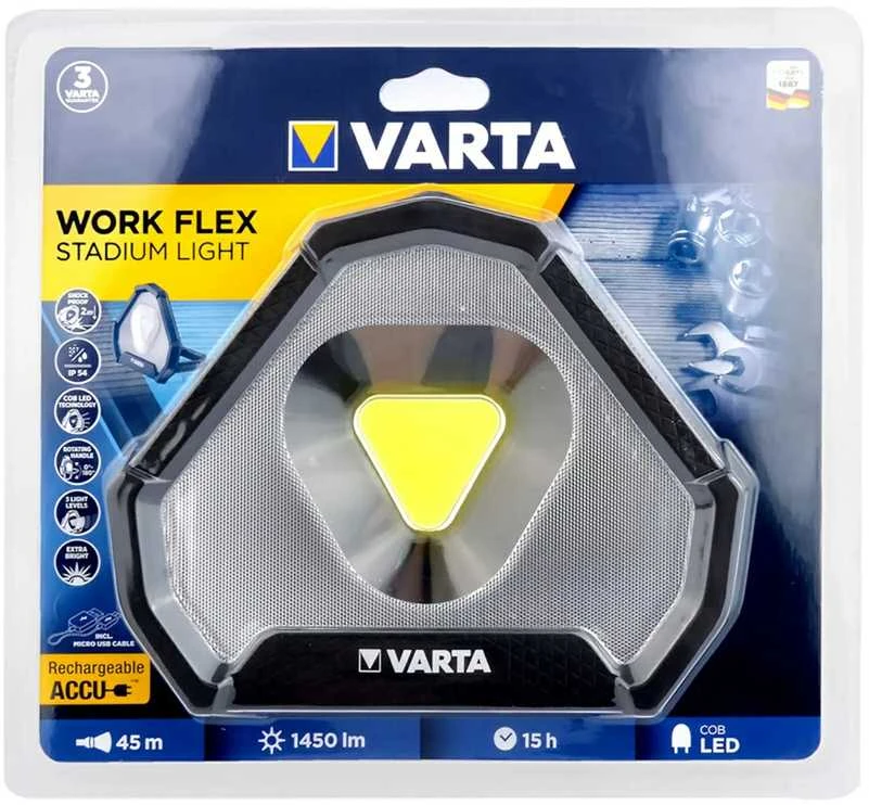 Varta 1450lm įkraunamas prožektorius Work Flex Stadium Light 18647