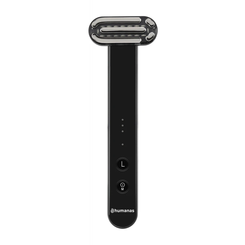 Sveikata ir Asmeninė Priežiūra - Humanas Aurora Sonic Facelift Massager EMS Raudona Šviesa Juodas