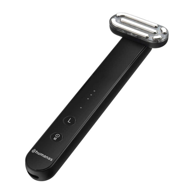 Sveikata ir Asmeninė Priežiūra - Humanas Aurora Sonic Facelift Massager EMS Raudona Šviesa Juodas