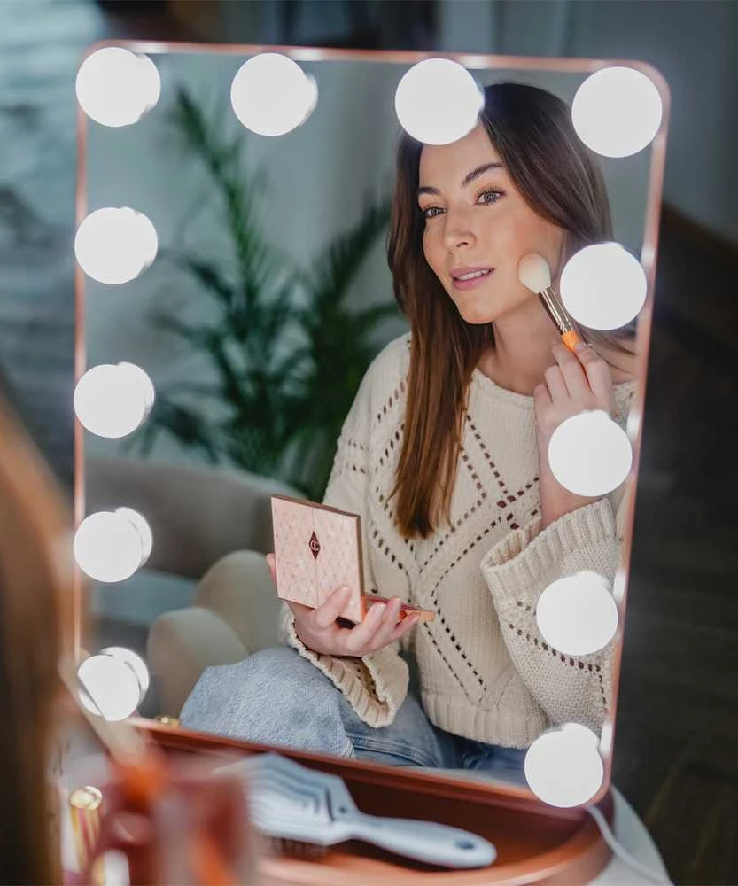 Veidrodis – Beautifly GlamourVue LED, Reguliuojama Spalvų Temperatūra, Rožinė