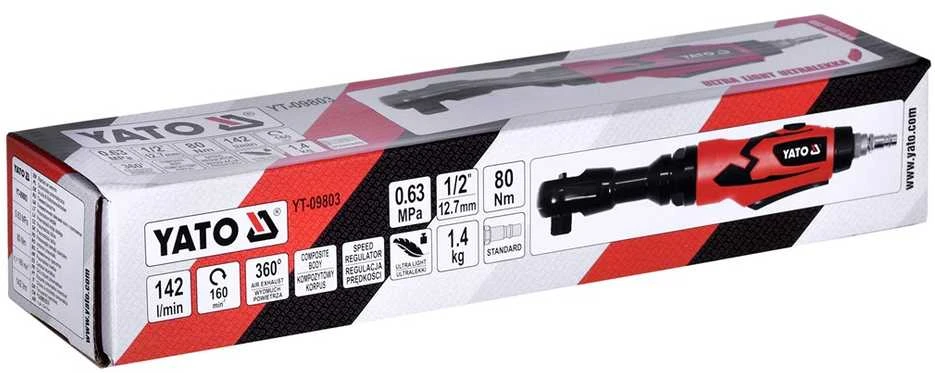 Pneumatinė terkšlė YATO YT-09803, 1/2" 80NM
