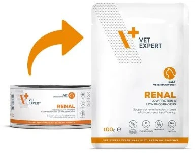 VET EXPERT Veterinary Diet Renal Cat - šlapias ėdalas katėms - 100 g