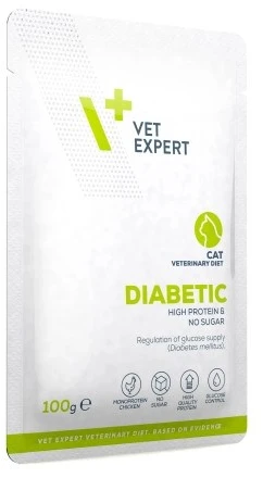 VET EXPERT Veterinary Diet Diabetic Cat - šlapias maistas katėms - 100g