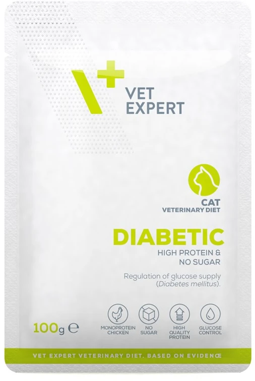 VET EXPERT Veterinary Diet Diabetic Cat - šlapias maistas katėms - 100g