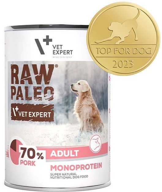 Vetexpert Drėgnas Šunų Maistas - RAW PALEO Monoproteinas Kiauliena 400g