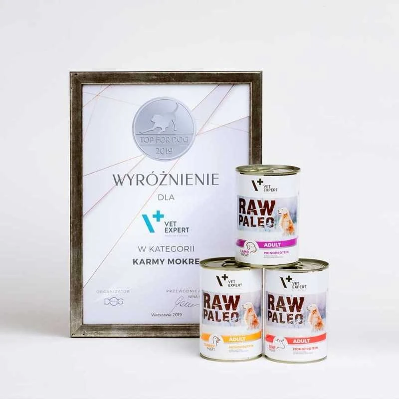 Vetexpert Drėgnas Šunų Maistas - RAW PALEO Monoproteinas Kalakutiena 800g Be Grūdų
