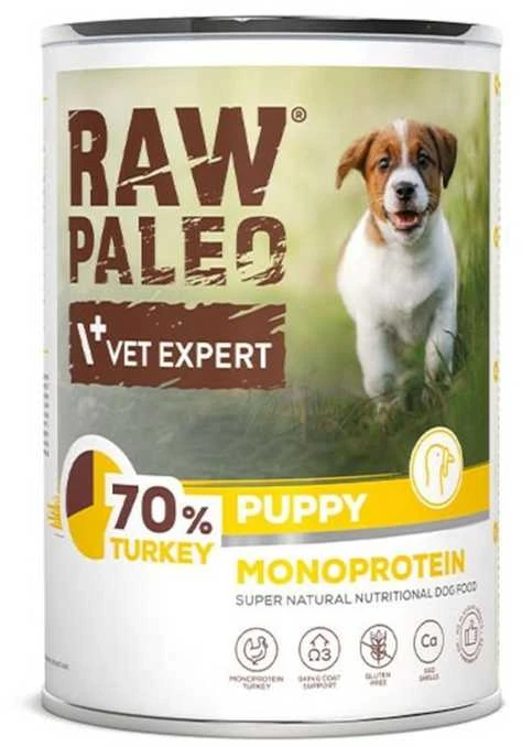 Vetexpert Drėgnas Šunų Maistas - RAW PALEO Monoproteininė Kalakutiena - 400g