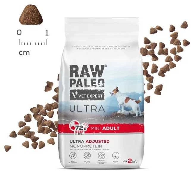 Vetexpert Sausas Šunų Maistas - RAW PALEO Ultra Mini Jautiena 2kg