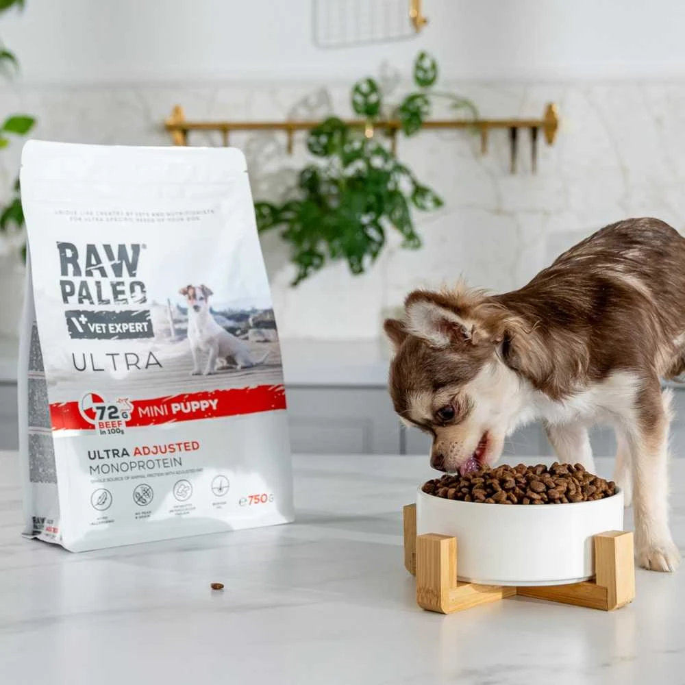 Vetexpert Sausas Šunų Maistas - RAW PALEO Ultra Mini Puppy jautiena 2kg