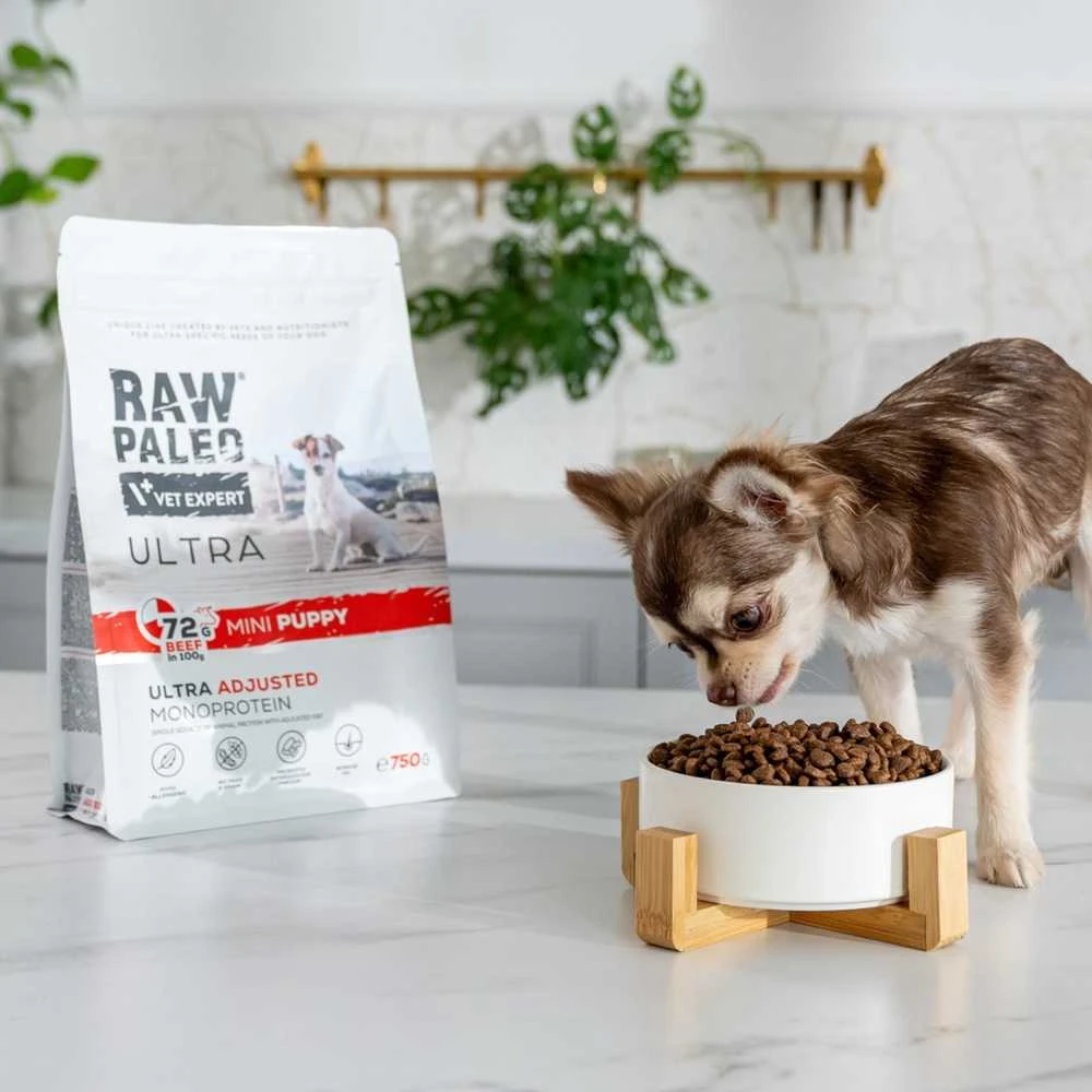 Vetexpert Sausas Šunų Maistas - RAW PALEO Ultra Mini Puppy jautiena 2kg